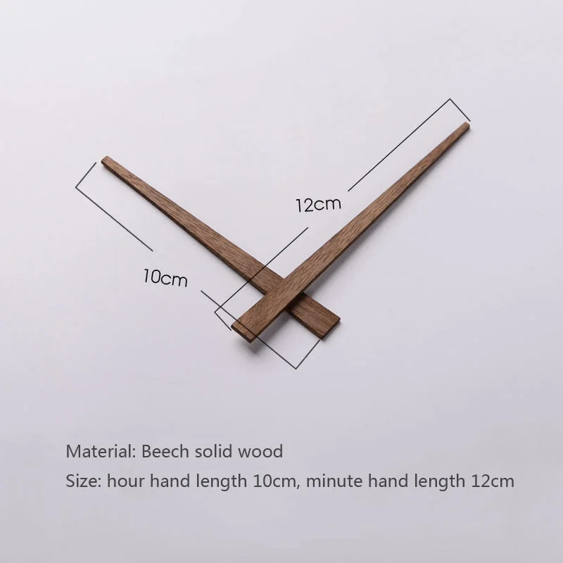 Solid Wood DIY Wall Clock Hands Repair Parts Tools Home Decor Walnut Wood Quartz Clock Pointers Suitable for 12 14 inch Clocks
