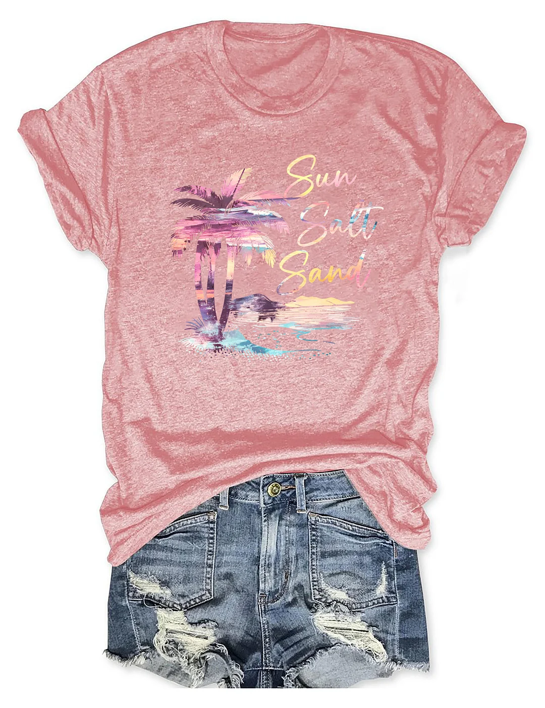 Retro Summer Sun Salt Sand T-shirt