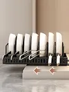 Kitchen Pots Pans Organizer with 8 Adjustable Dividers Sliding Dish Drying Shelf