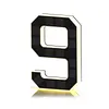 LED Illuminated Modern Address Sign Waterproof Personalized Solar Powered Address Number Dusk To Dawn Adhesive Or Screw Mount for Outside House Light Up Courtyard Hotel Bar