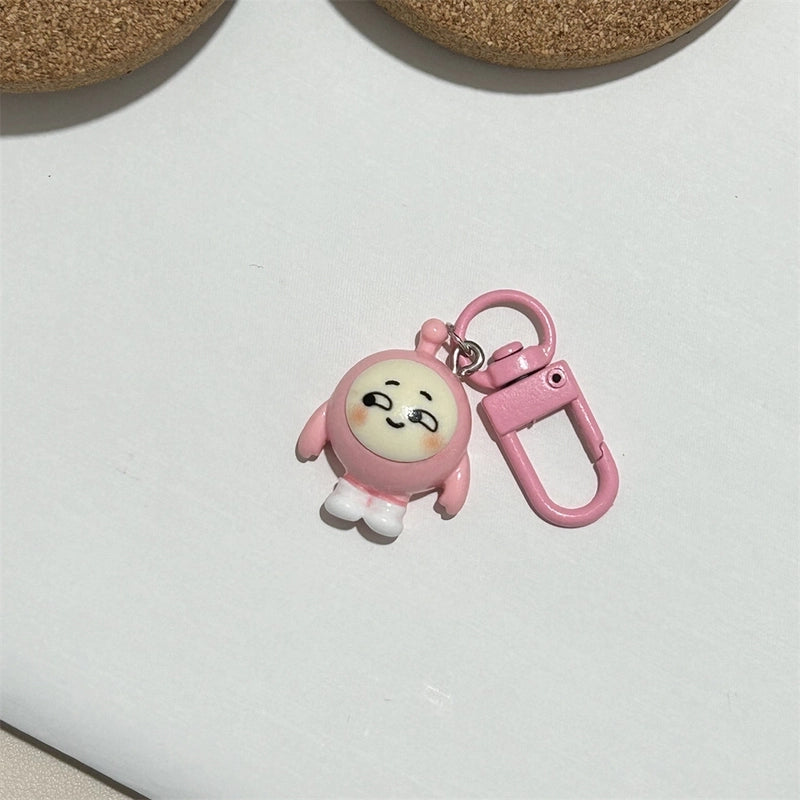 Colorful Keychain Egg Party Pendant Cyber Celebrity Cartoon Hanging Ornaments Strange Cute Egg Matching Girls’ Accessories