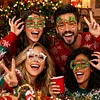 DIY Diamond Painting Christmas Glasses Frame No Lens 4pcs(Merry Christmas)