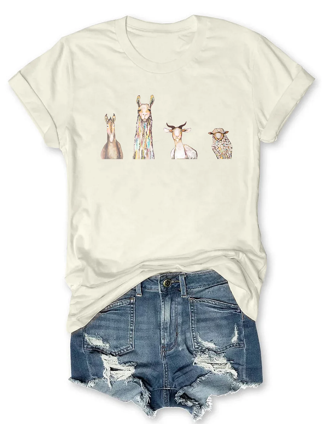 Donkey Llama Goat Sheep T-shirt