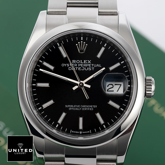 Rolex Datejust 115200-0004 Black Dial Replica on the warranty card