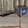 Handmade Cyberpunk Satellite Desk Clock with Wi-Fi Display
