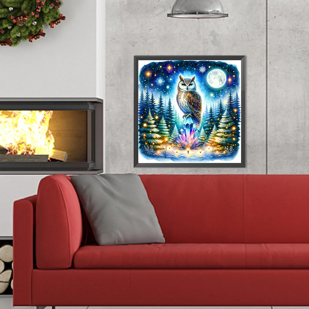 Diamond Painting - Full Round Drill - Owl(Canvas|40*40cm)