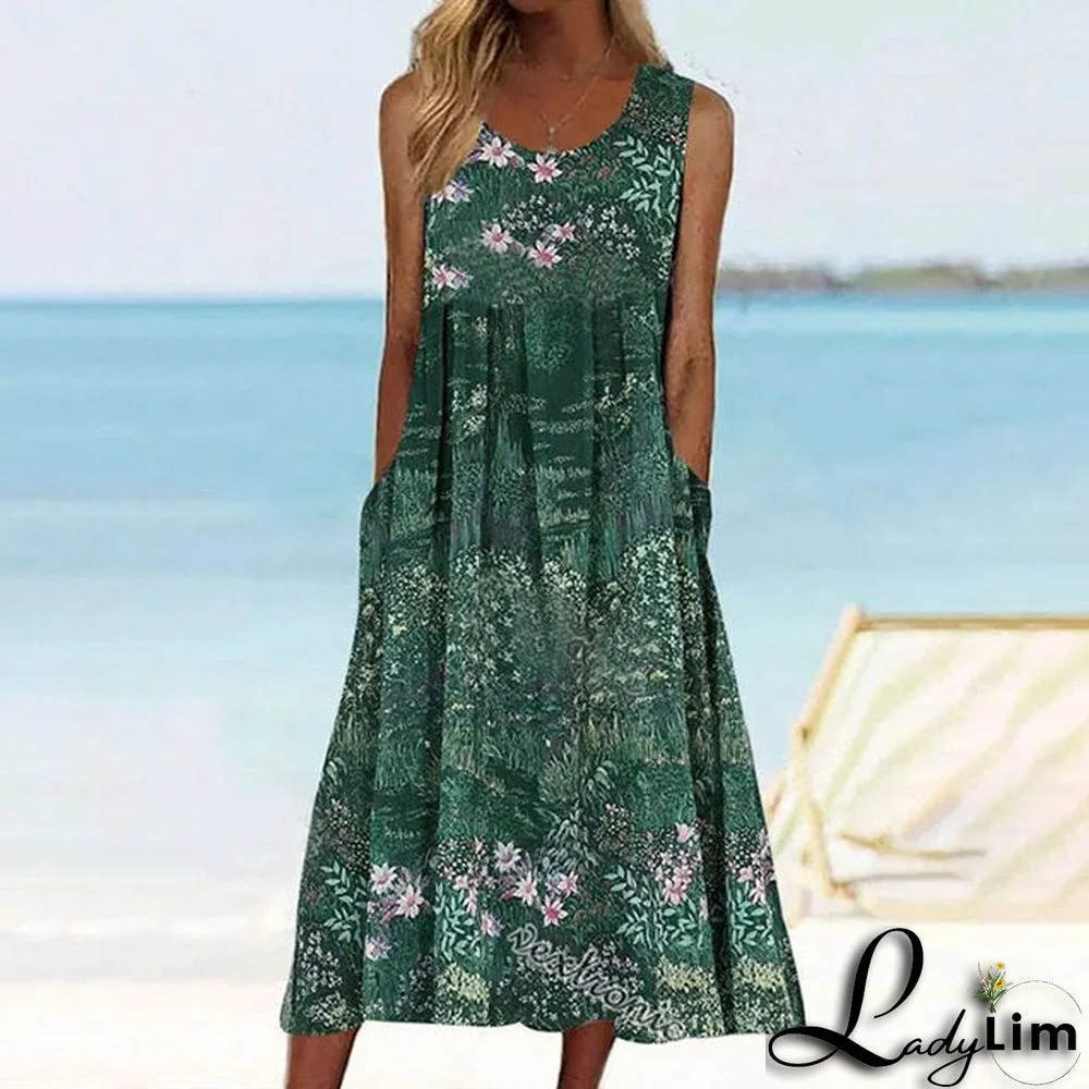 Casual Floral Print Dress