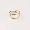 Matte Golden Double Circles Wire Catering Napkin Ring