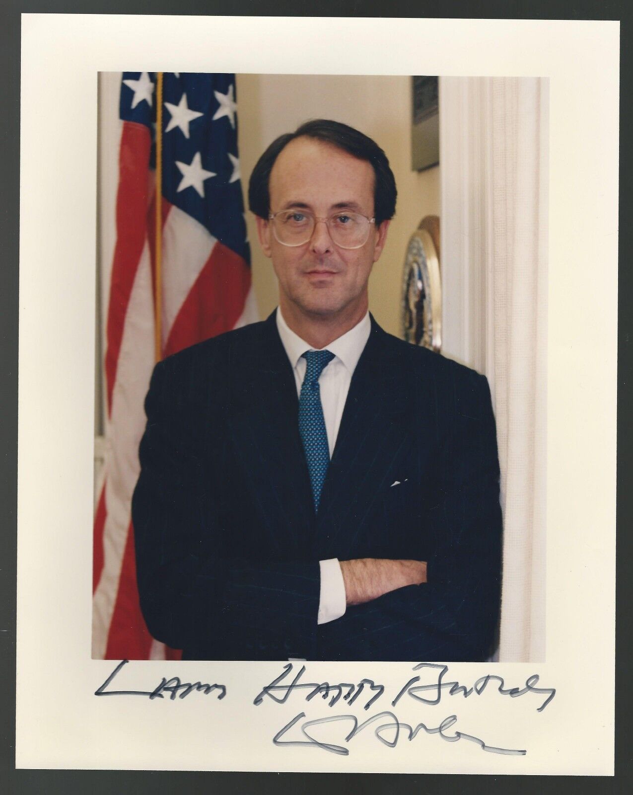 Erskine Bowles Signed Autographed 8x10 Photo Poster painting Chief of Staff Bill Clinton