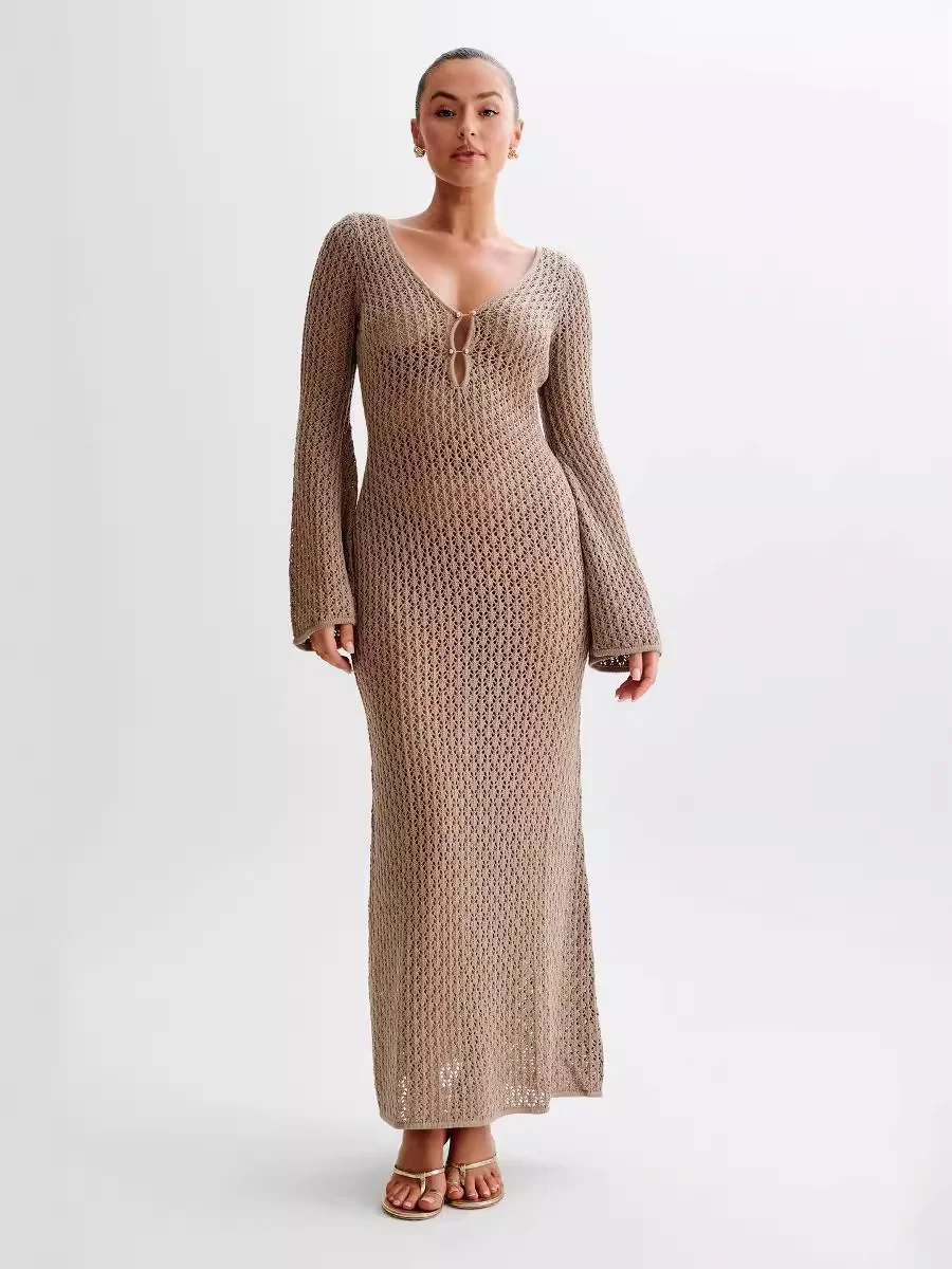 Uveng Uveng Air-Cuttered Long-Sleeved Autumn/Winter New 2023 Dress