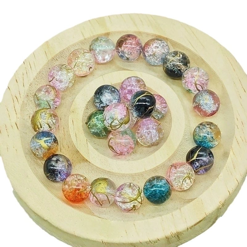 50 PCS/Package Glass Color Block Beads4