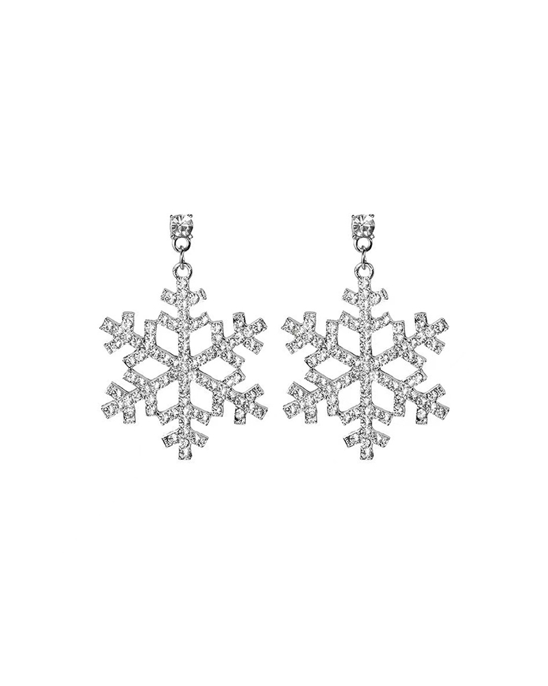 1 pair Elegant Delicate Snowflake Earrings