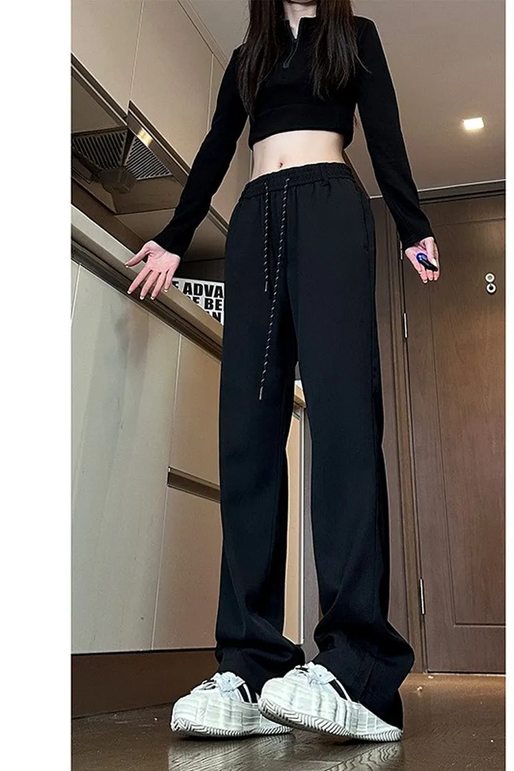 Clean Minimalist Wide Leg Pants with Pockets for Women