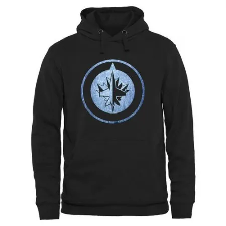 Winnipeg Jets Rinkside Pond Hockey Pullover Hoodie Black