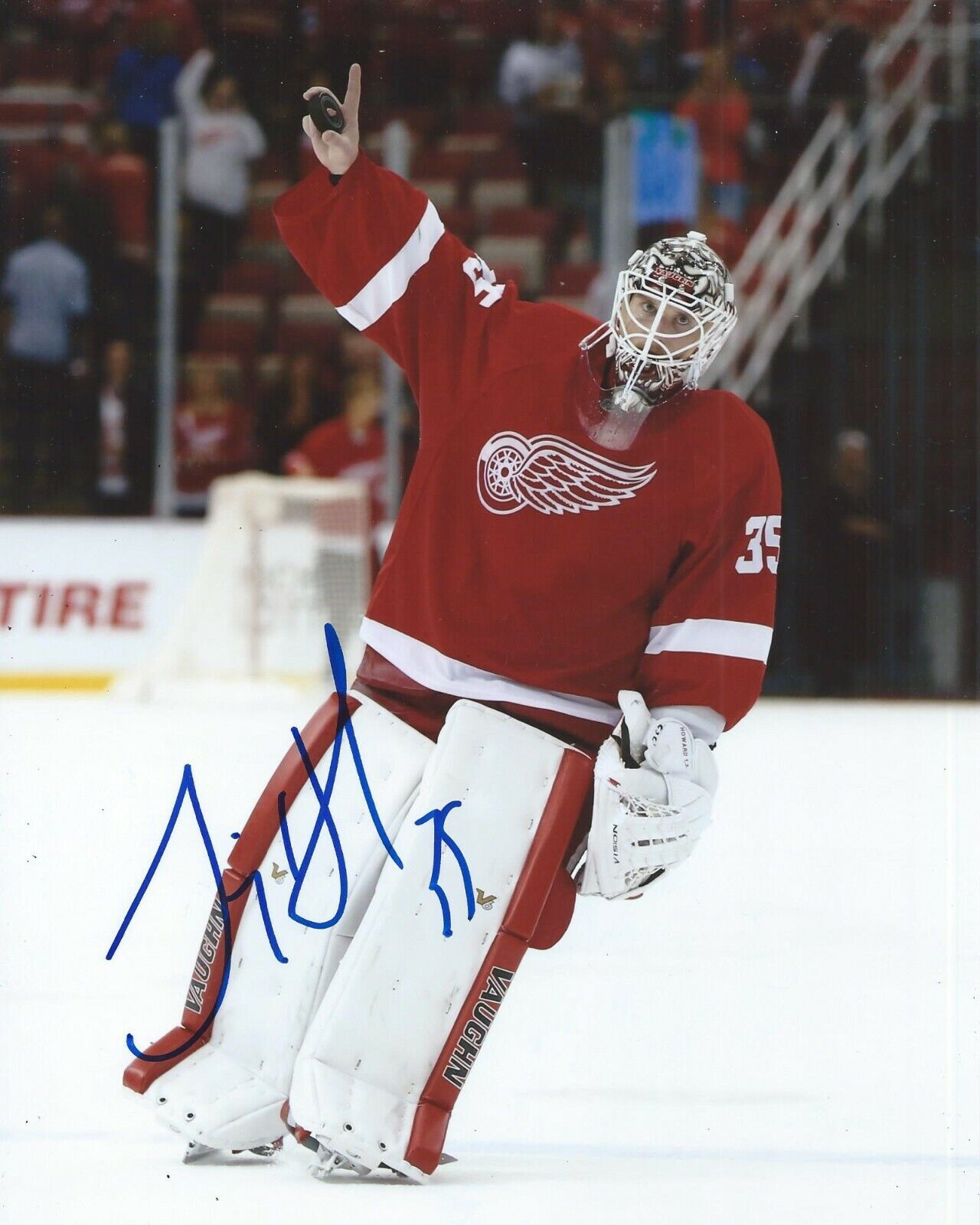 Jimmy Howard Signed 8x10 Photo Poster painting Detroit Red Wings Autographed COA F