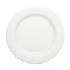 10 Pack | White 13" Disposable Charger Plates, Cardboard Serving Tray, Round with Leathery Texture - 1100 GSM