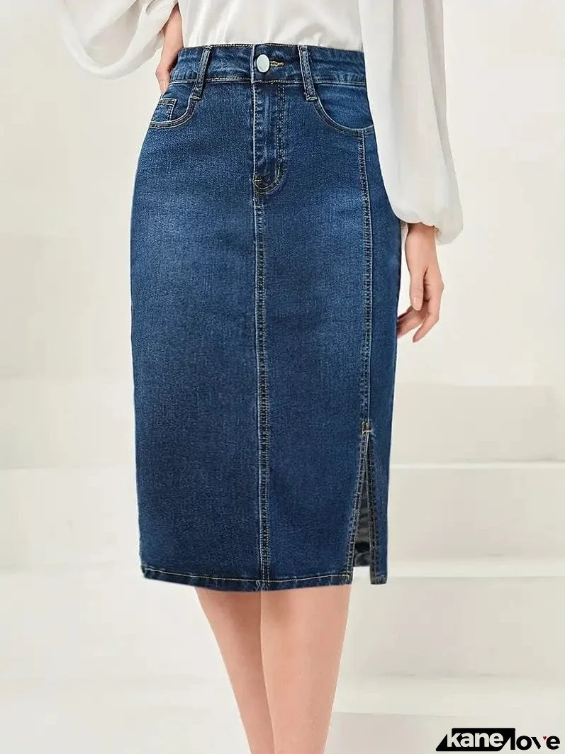Chic Denim Skirt for Spring