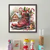 Christmas Boots And Candy House-11CT Stamped Cross Stitch 50*50cm/19.69*19.69in tapestrymarket
