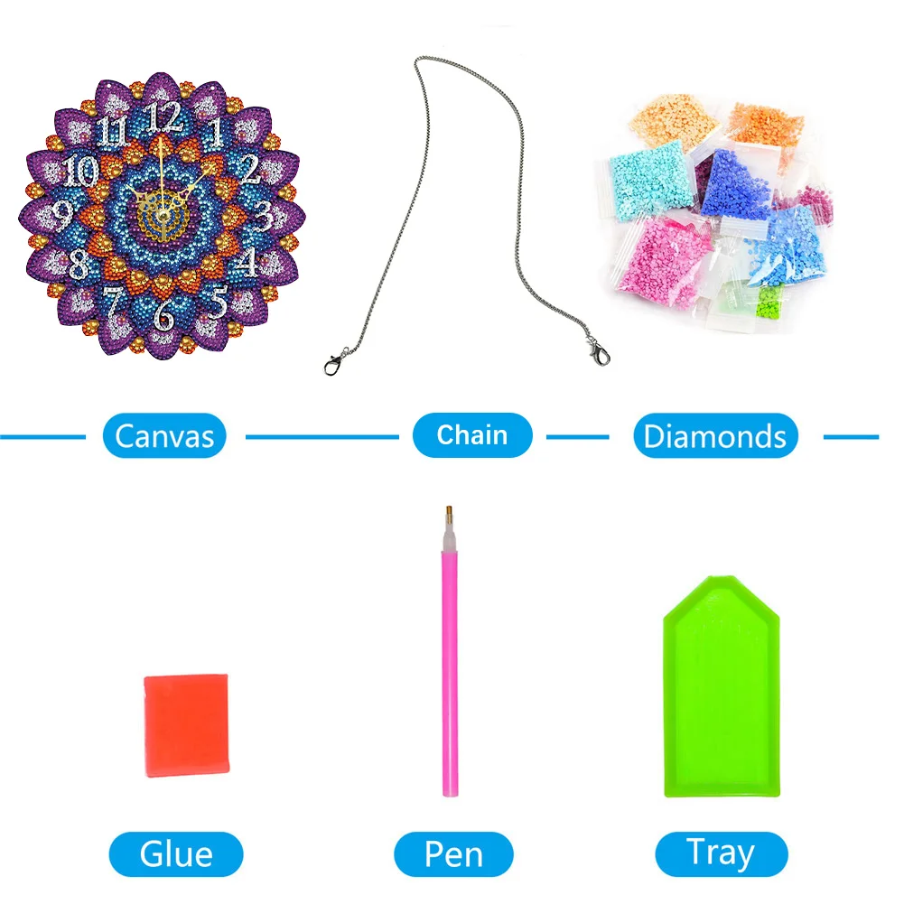 5D DIY Crystal Diamond Clock Handmade Mandala Gifts & Souvenirs