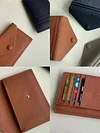 Minimalist Lychee-Grain Envelope Leather Card Holder