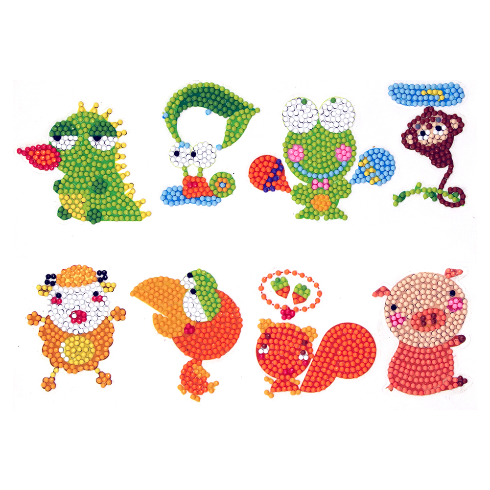 

8pcs Animals-DIY Creative Diamond Sticker, 501 Original