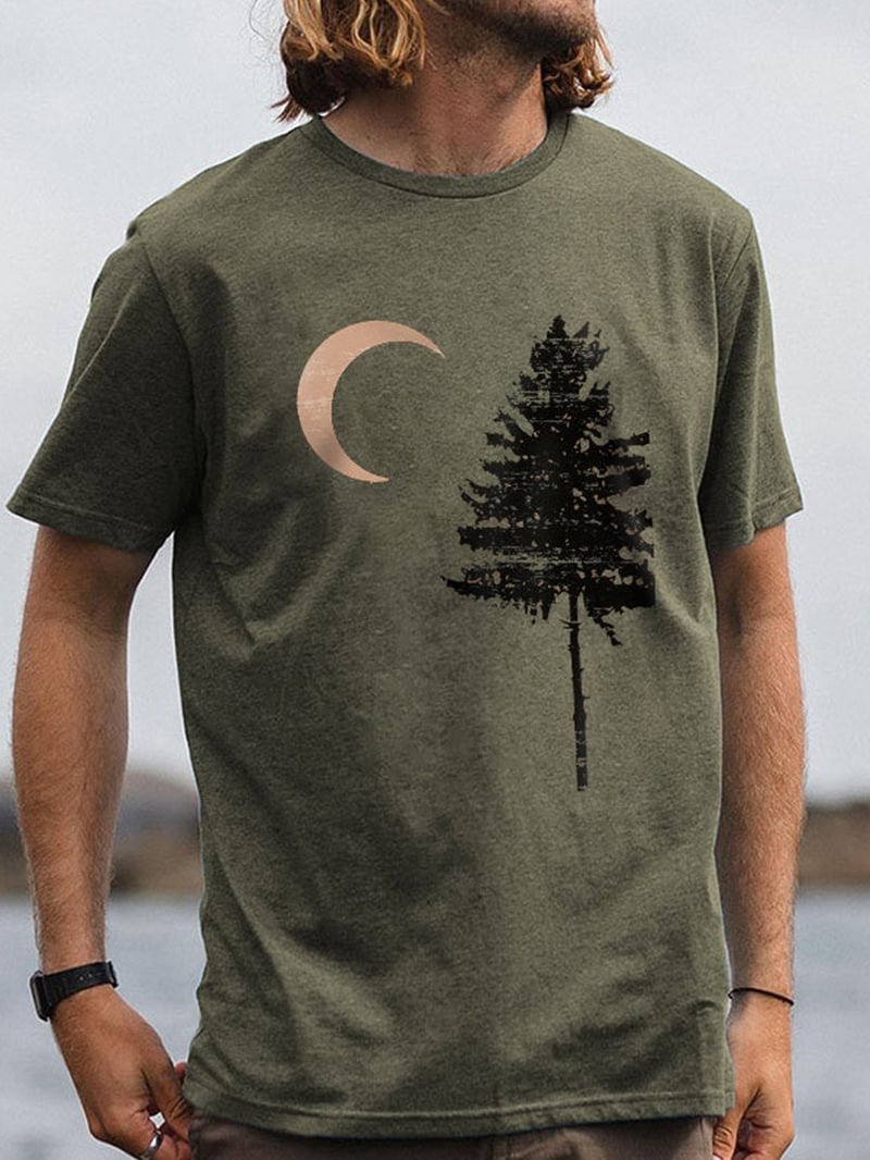 Outdoor Printed Casual Men's T-Shirt in  mildstyles