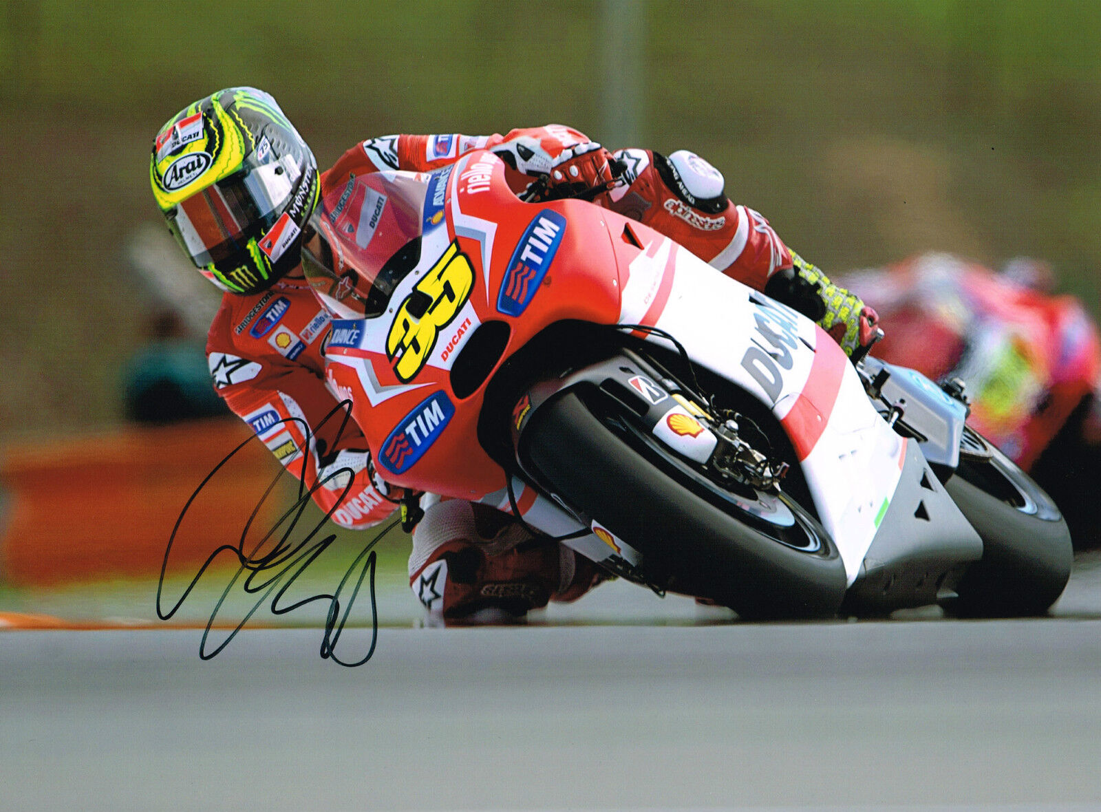 Cal CRUTCHLOW SIGNED Ducati Autograph MASSIVE 16x12 Photo Poster painting British AFTAL COA