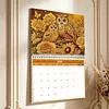 2027 New DIY Diamond Painting Flower Owl Wall Calendar Kit 12-Month Flip Calendar Design Home Decor