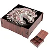 Diamond Painting Wooden Jeweled Horse 4 Slots Diamond Painting Storage Box for Adult Beginner