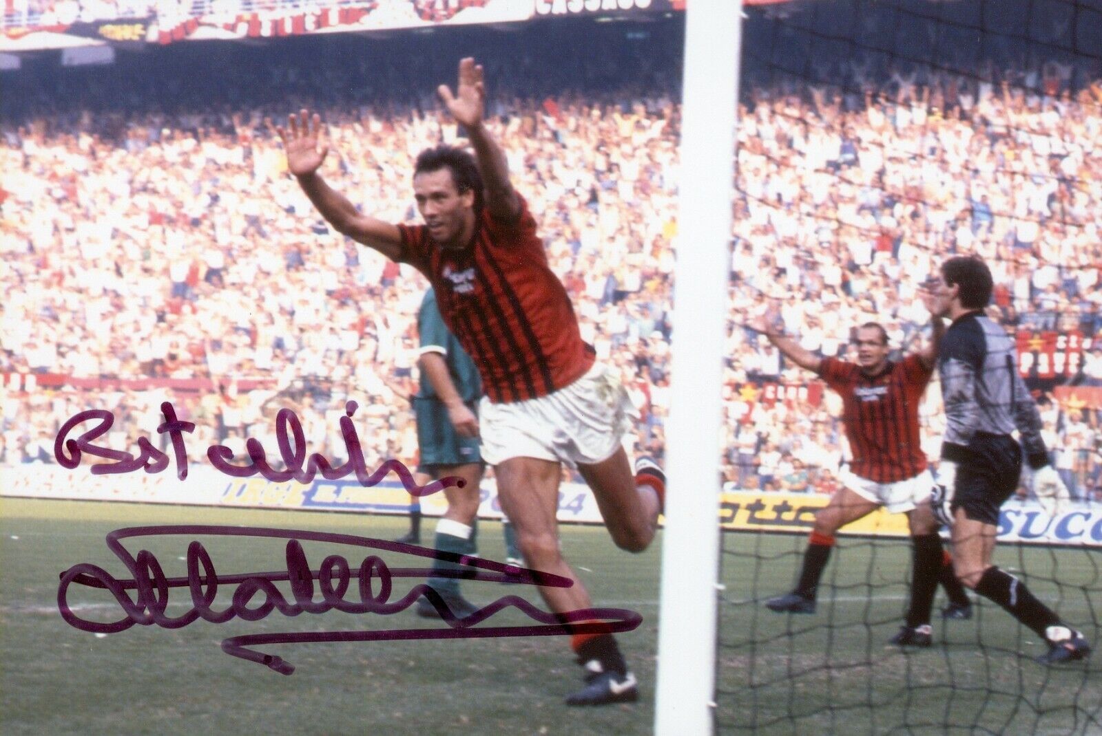 Mark Hateley Signed 6x4 Photo Poster painting Glasgow Rangers AC Milan England Autograph + COA
