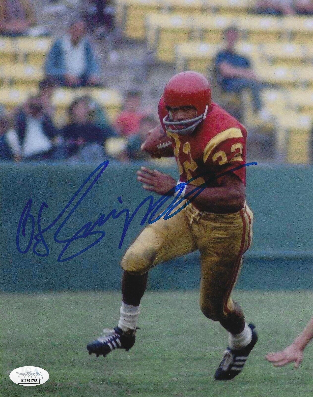 Signed 8x10 O.J. SIMPSON USC Trojans Autographed Photo Poster painting - w/ JSA Witness COA