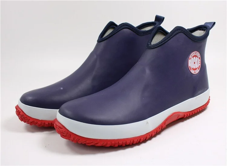 2022 Men Ankle Boots Rain Fishing Casual Shoes Waterproof Male Rubber Winter Chef Work Wellies Footwear