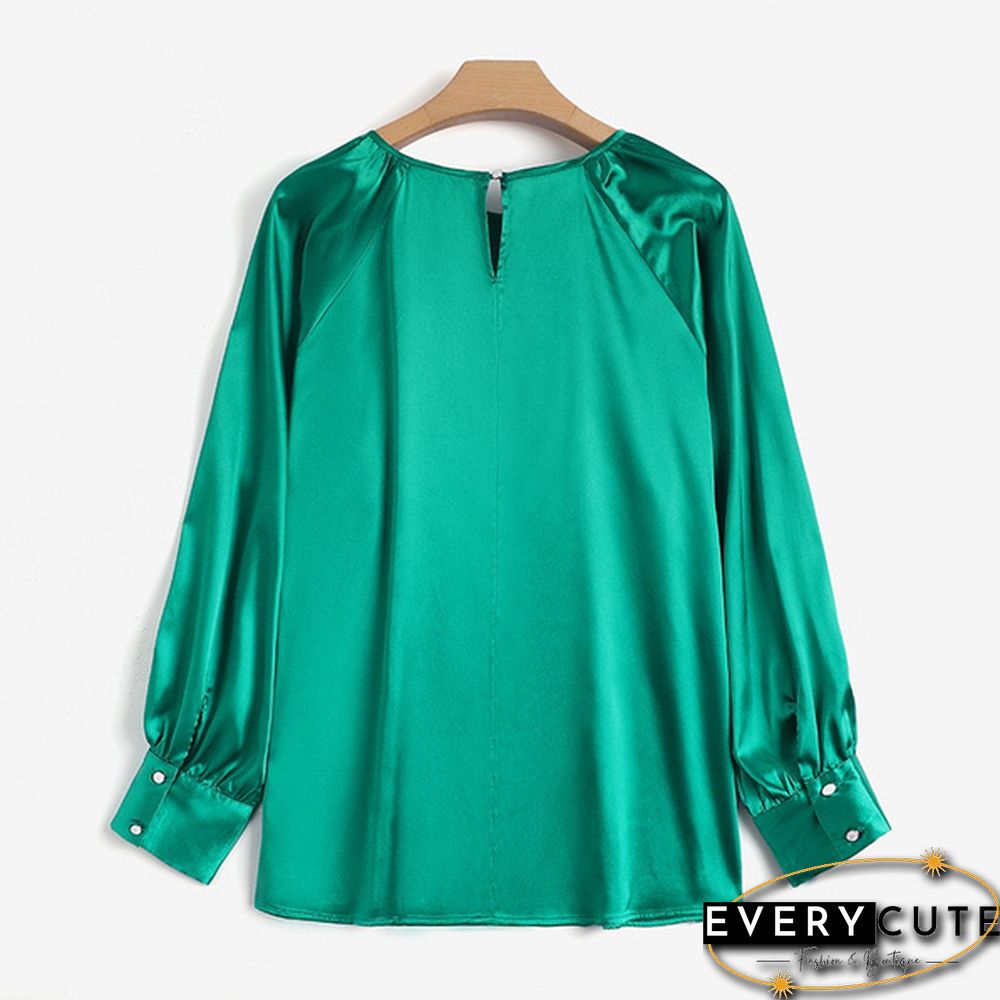 Women Full Sleeved Party Clubbing Elegant Blouse Plus Size Silk Shirts Tops