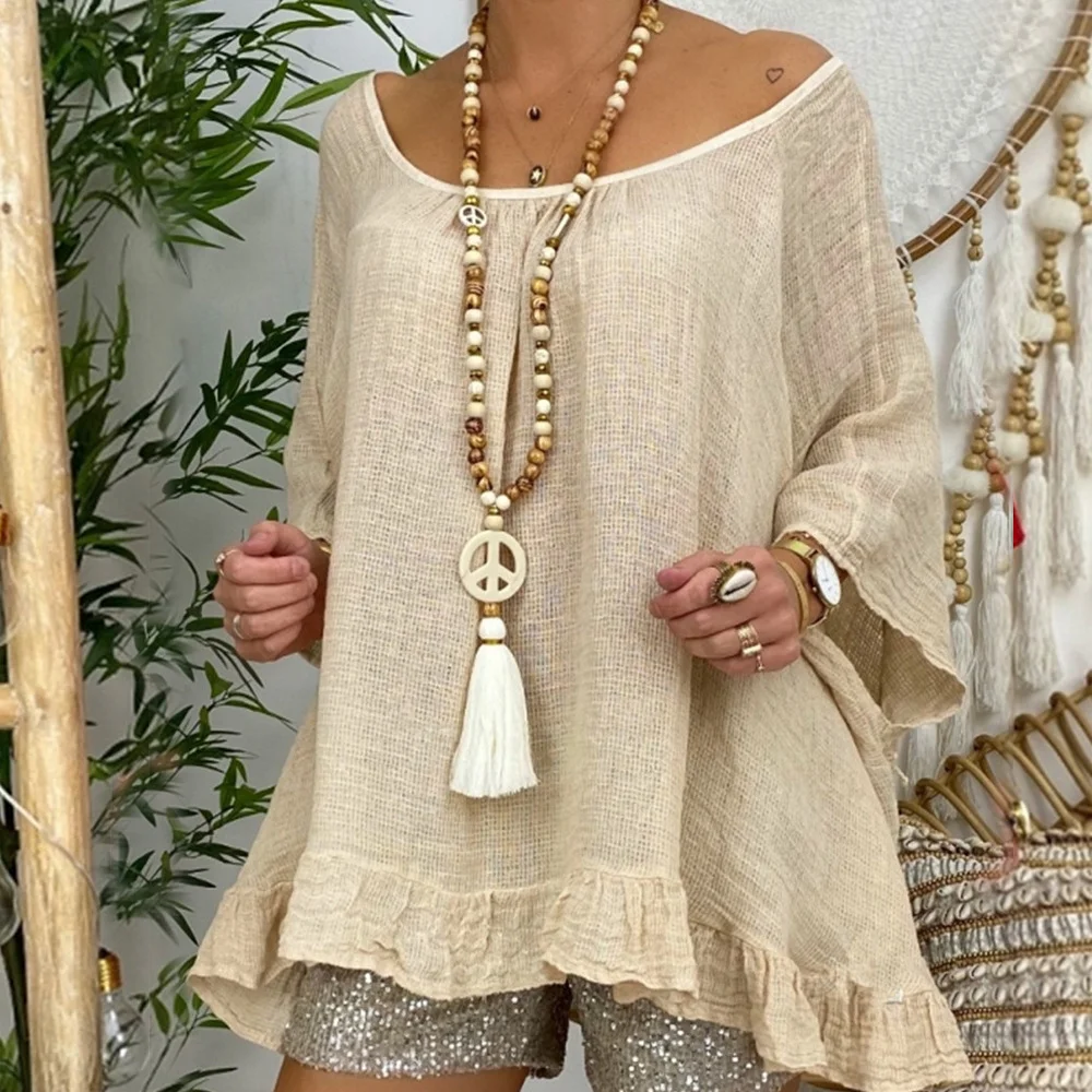 Bohemian Peace Symbol Pendant Sweater Chain