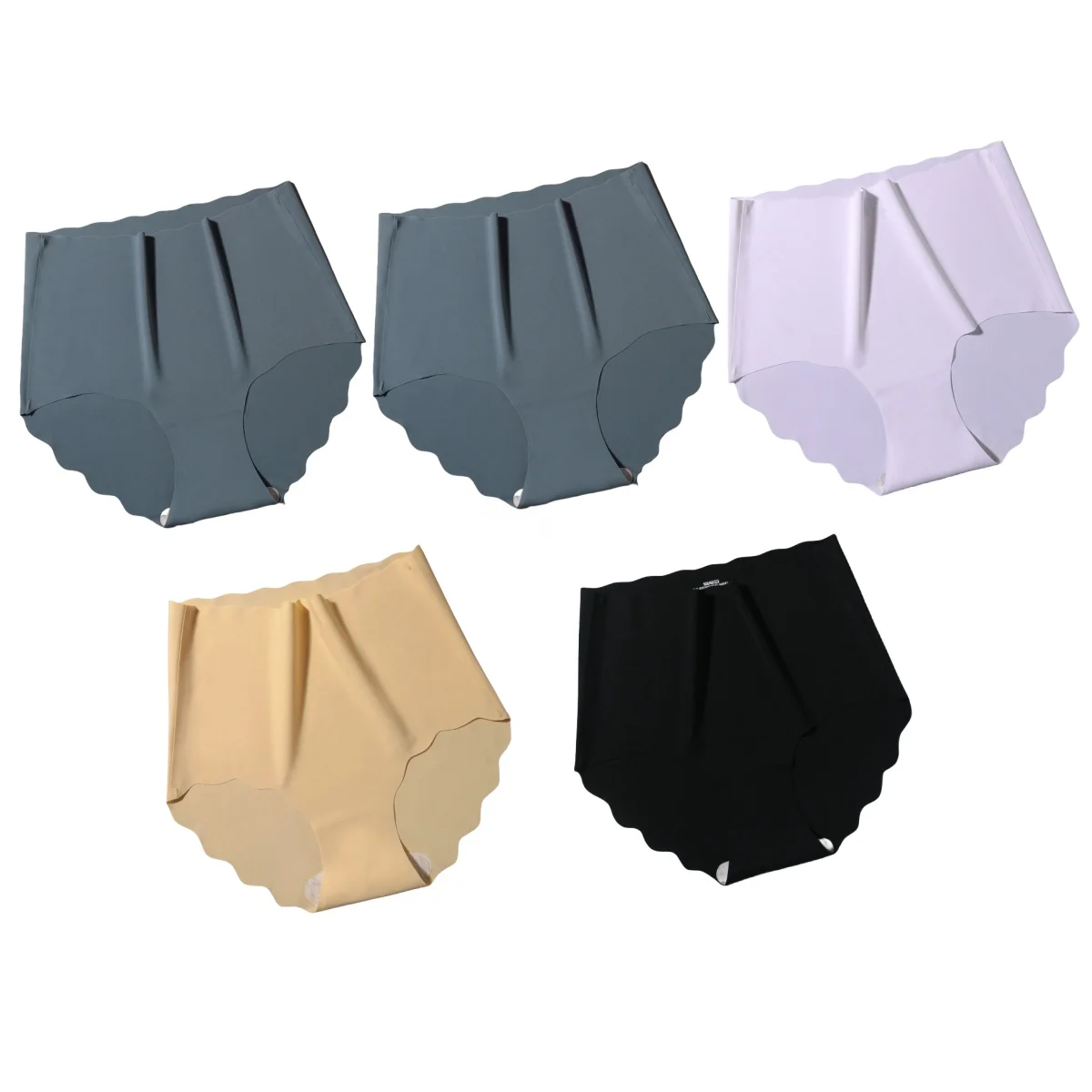 Xinyulin 5Pcs/Set Seamless Panties Women Invisible Briefs Female Underpants High Waist Panties Ultra-thin Underwear Silky Sexy Lingerie