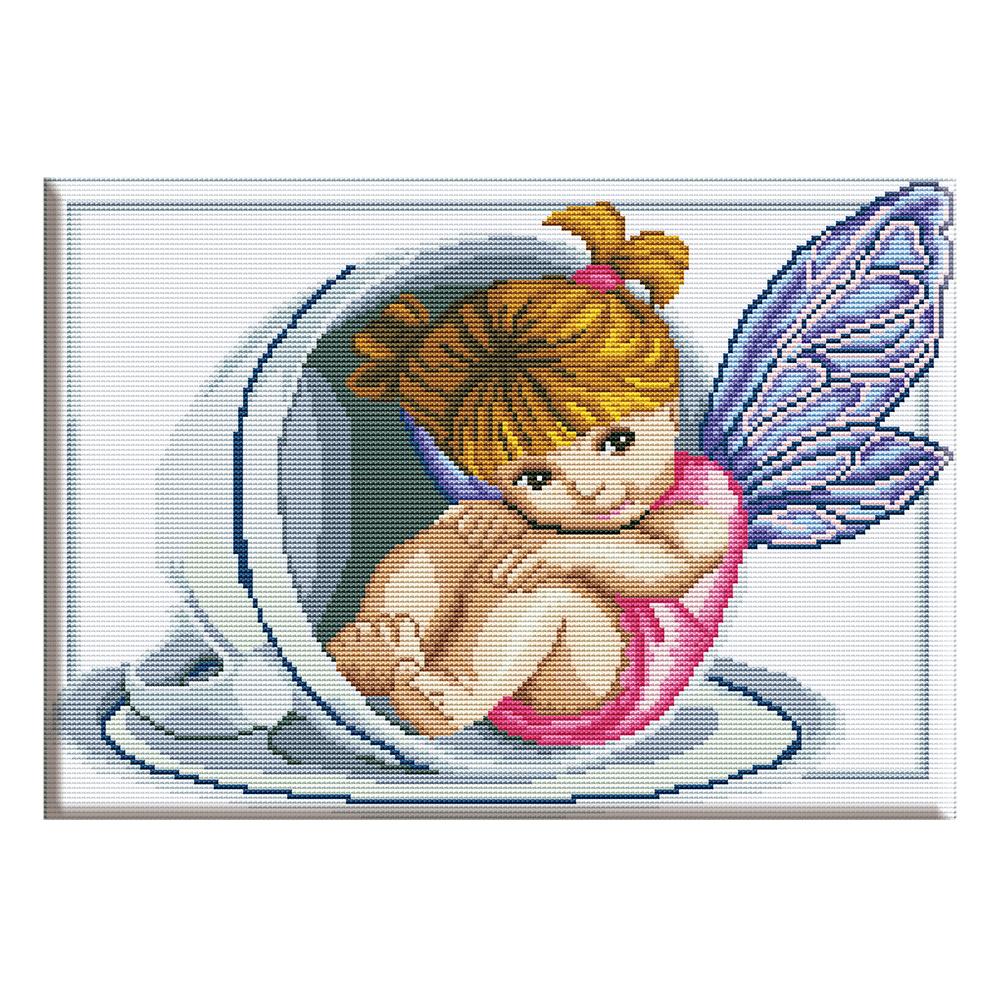 

Baby Angel - 14CT Counted Cross Stitch - 36*46CM, 501 Original
