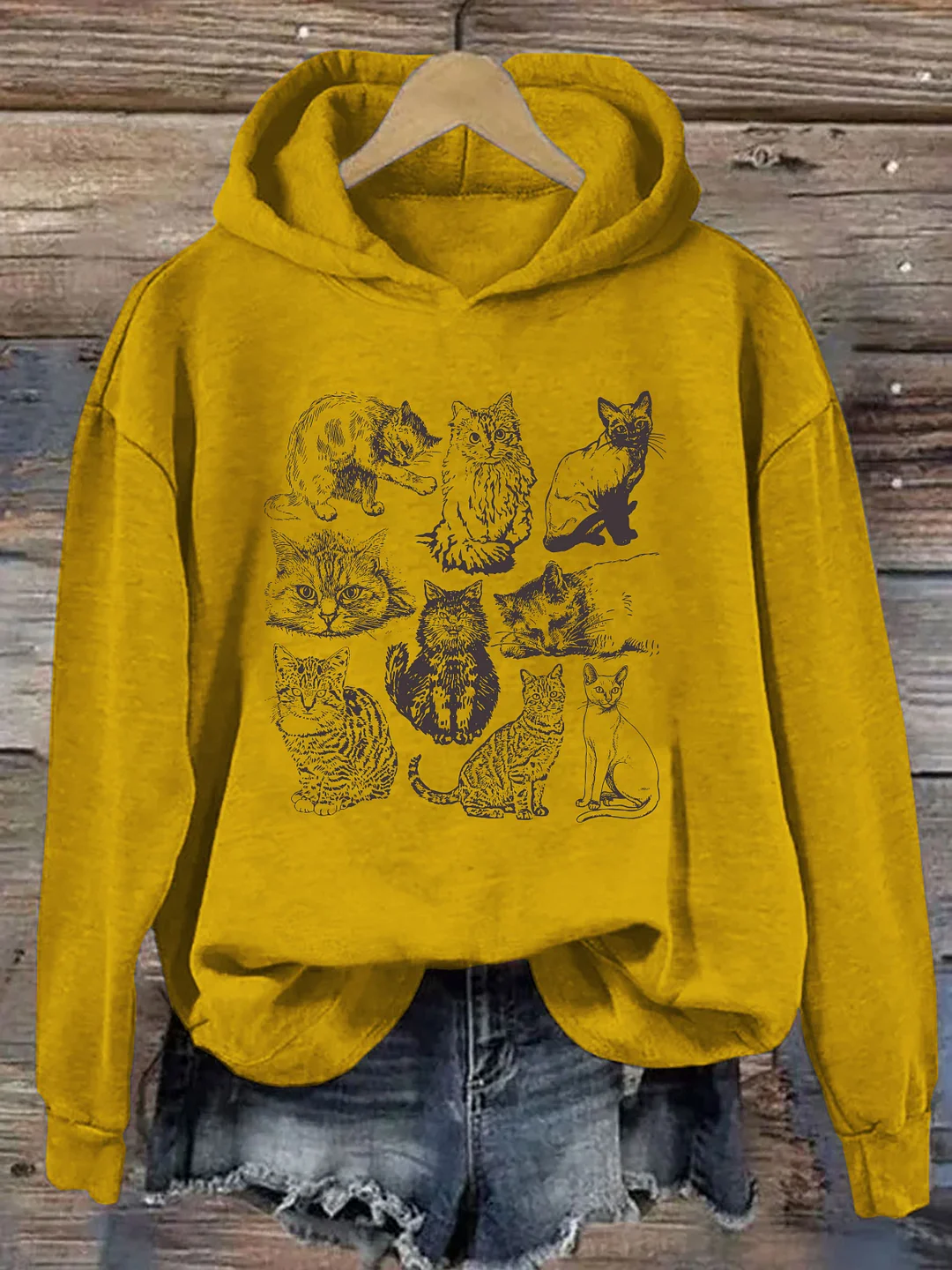 Cats 90s Vintage Hoodie
