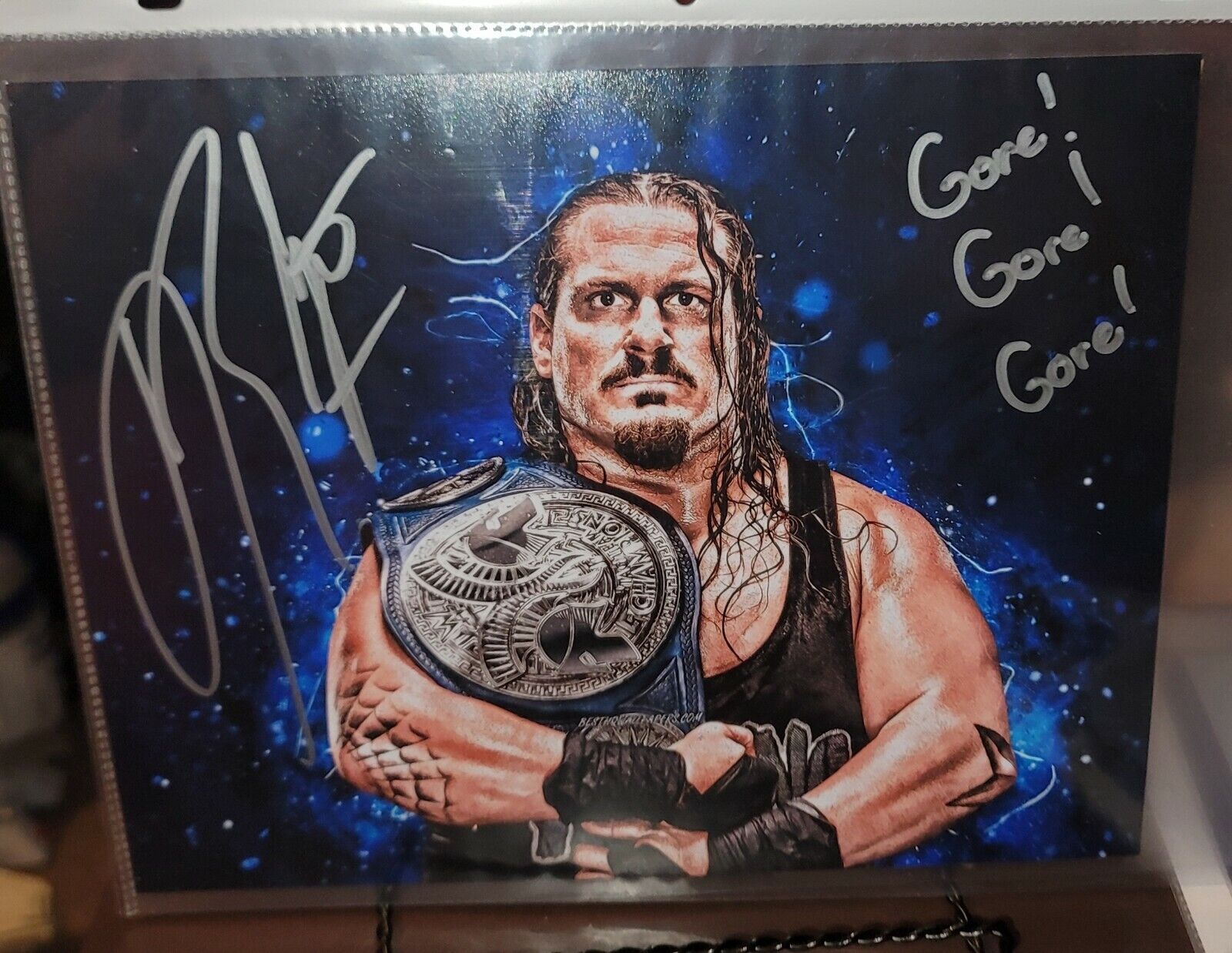 Rhyno ECE WWE authentic hand signed autographed 8x10 Gore Gore Gore!!