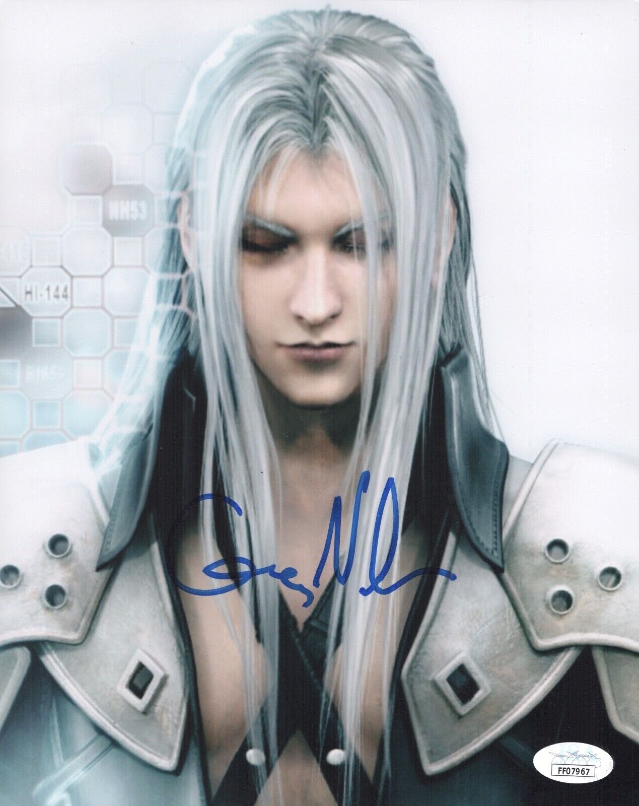 GEORGE NEWBERN Signed Sephiroth FINAL FANTASY VII 8x10 Photo Poster painting Autograph JSA COA