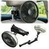 Rechargeable Car Cooling Fan 3 Speeds and 300 Degree Adjustable Vehicle Rear Headrest Fan for Sedan SUV RV Pickup Truck Van