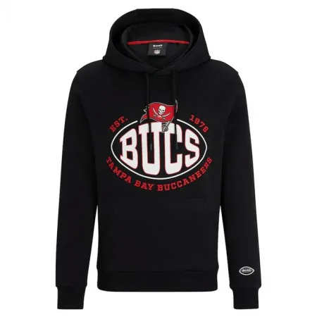 Men's Tampa Bay Buccaneers Black BOSS X Touchback Pullover Hoodie