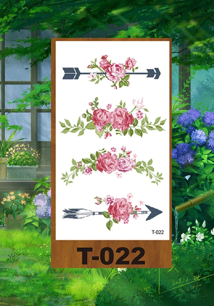 Drop Shipping Small Temporary Tattoo Stickers Love Fake Necklace Elk Rose Girl Kid Men Arm Buttock Abdomen Neck Ankles Art Tatoo