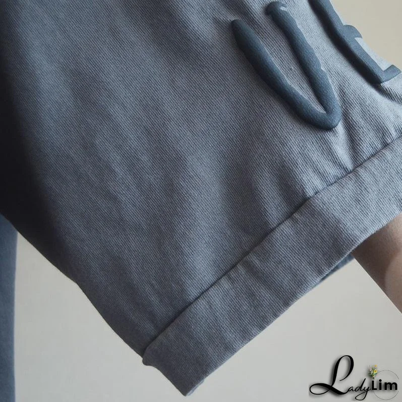 Fashion Round Neck Casual Printed Cotton Dress