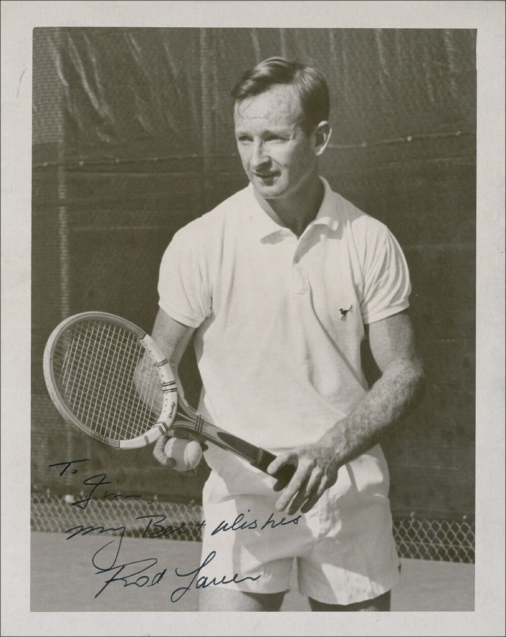 ROD LAVER Signed Photo Poster paintinggraph - Australian Tennis Champion - Preprint