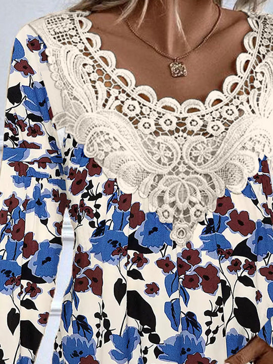 Women Half Sleeve V-neck Solid Color Dress