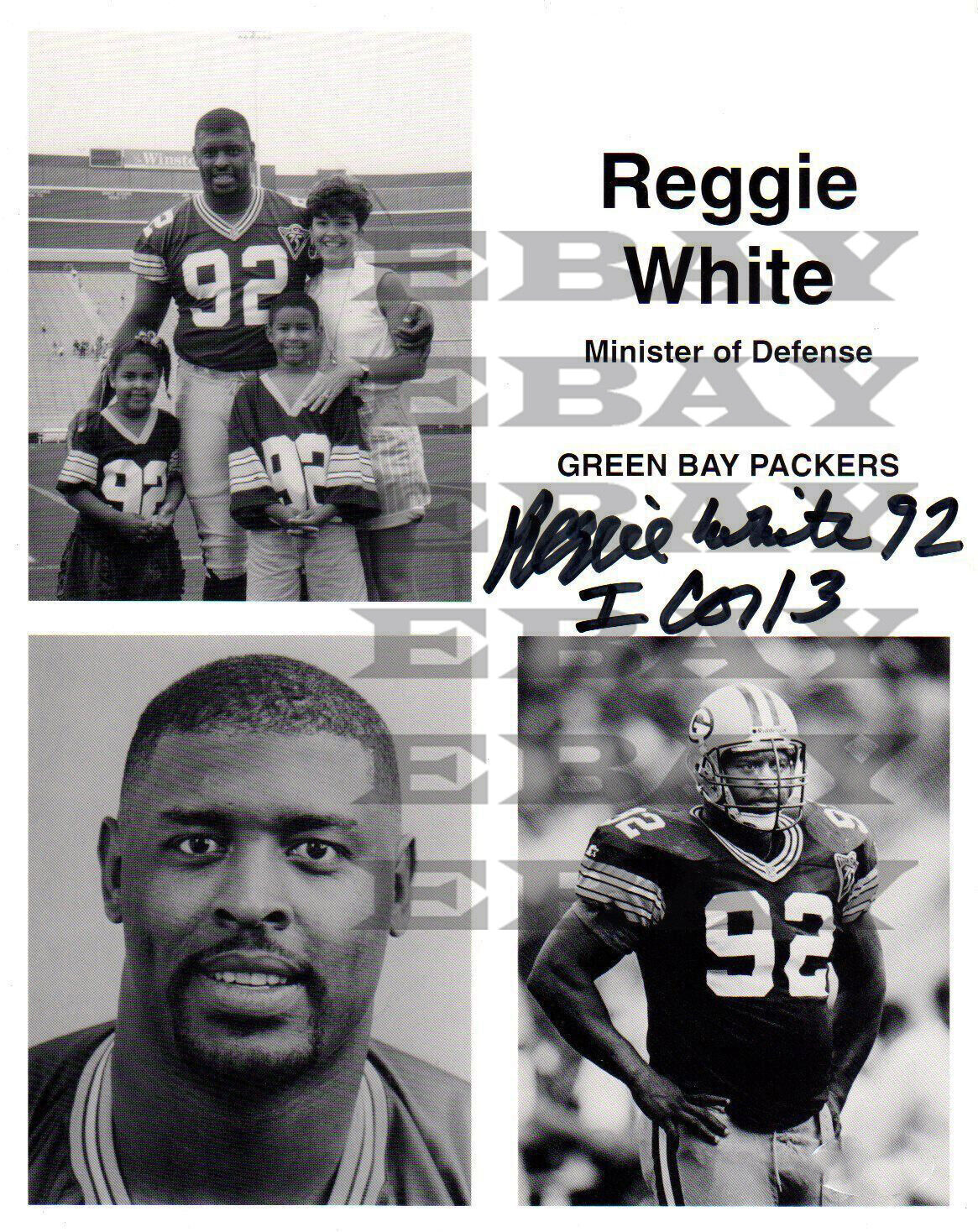 Reggie White GREEN BAY PACKER Signed 8x10 autographed Photo Poster painting Reprint