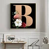 Diamond Painting -5D Full Square Drill Flower Letter B(50x50cm)
