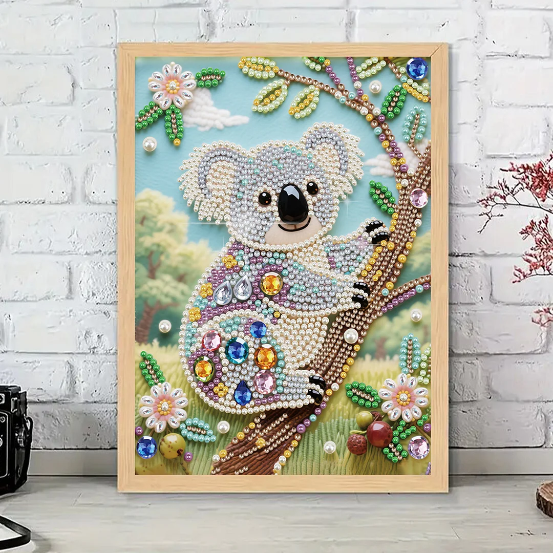 Blue Koala DIY Partial Diamond Pearl Painting Art Kits 30x40cm Special Shape Pearl Gem Paintings Picture Arts Craft for Adults Beginners Home Wall Decor
