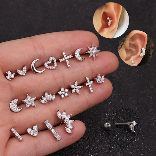Ear Cartilage Rings & Studs