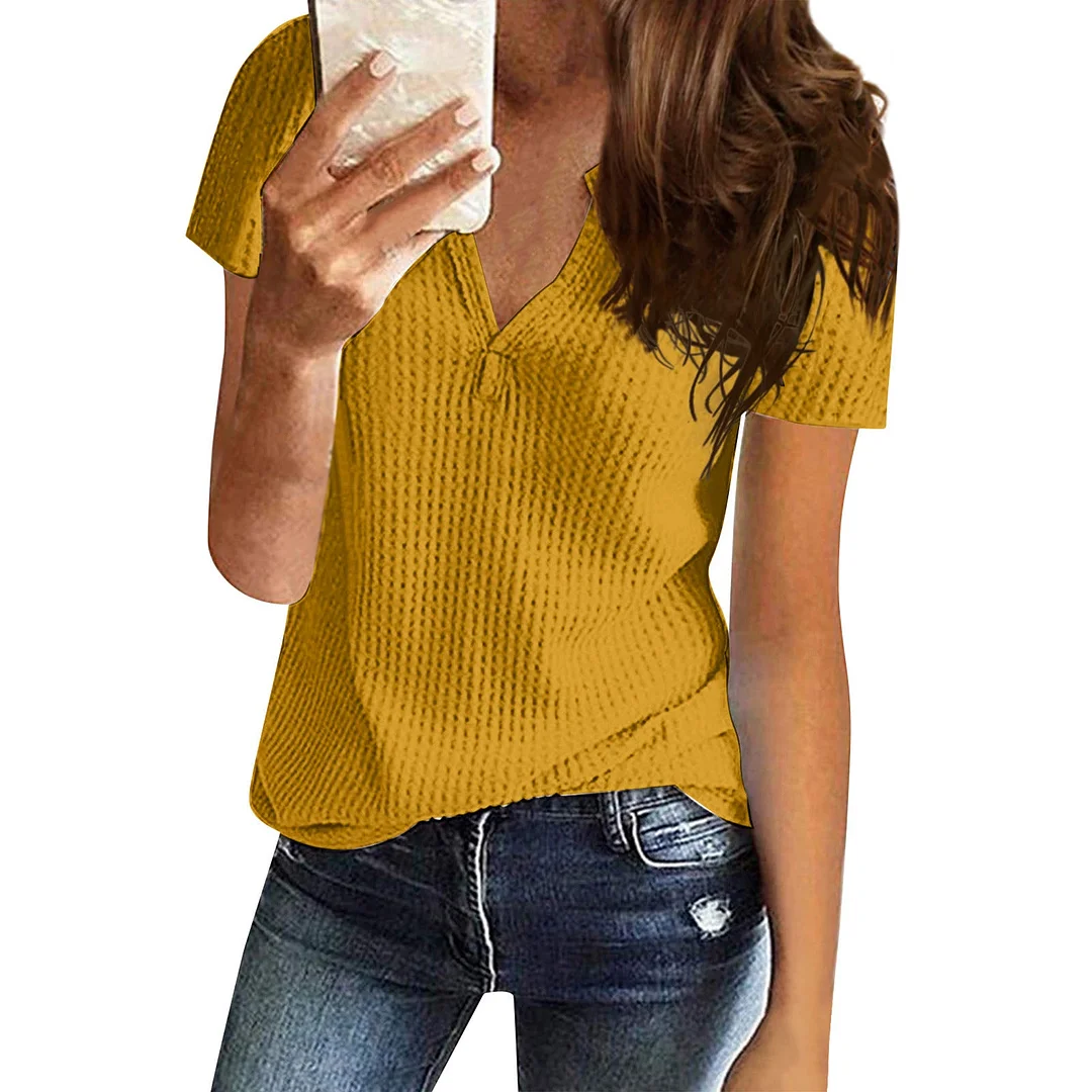 Uveng Clothes Mid-length Loose Casual Sleeved T-shirt Tops
